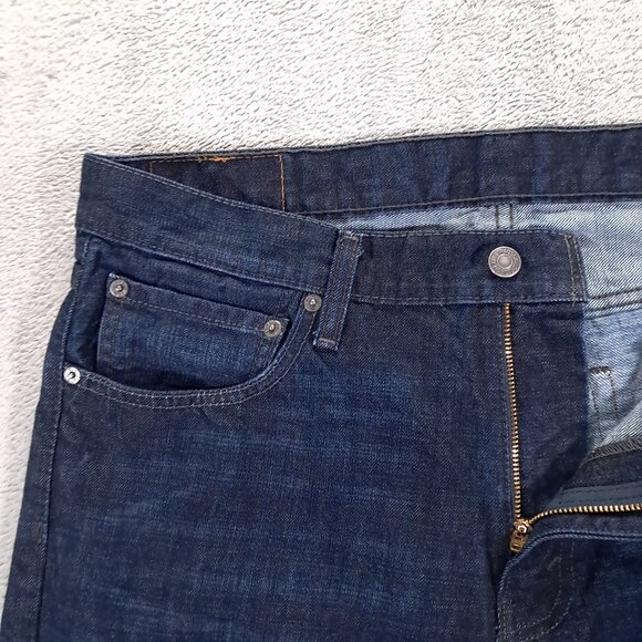 Levis 527 Jeans Men 36x30 Boot Cut Whiskers 100% Cotton Dark Blue Denim Western - Picture 6 of 15